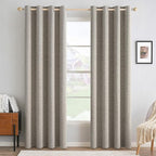 MIULEE 100% Blackout Linen Curtains by MIULEE
