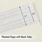 MIULEE Cream Back Tab Blackout Curtains 52x90 Inch Long 2 Panels Set | Rod - Image 4