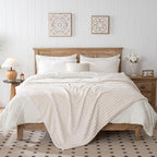 60x80 Inch Beige Twin Blanket - Image 3
