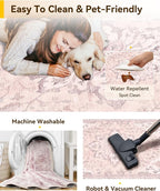 RELEANY Washable Area Rug, Runner 2'6"x8', Water Repellent, Pet Friendly - Image 3