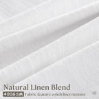 Snow White Pinch Pleated Linen 120 Inch Curtains 60 Inch Width | Linen Blend - Image 2