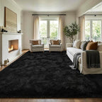 7x10 Large Black Fluffy Soft Area Rug Non-Slip - Image 3