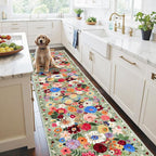Green Floral Hallway Runner Rug 2'6"x14 - Image 5