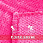 Exclusivo Mezcla Soft Waffle Fleece Bed Blanket King Size, Hot Pink | - Image 8