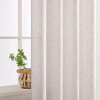 MIULEE White Linen Curtains 52x72 Inch Length - Image 5