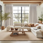 Topfinel Custom Drapery 92 Inch Long Blackout 2 Panels Neutral Linen Blackout - Image 5