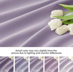 MIULEE Lilac Back Tab Blackout Curtains 52x96 Inch Long 2 Panels Set | Rod - Image 8