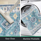 HEBE Boho Kitchen Rugs Set of 3, Non Slip Washable Kitchen Mats - Image 5