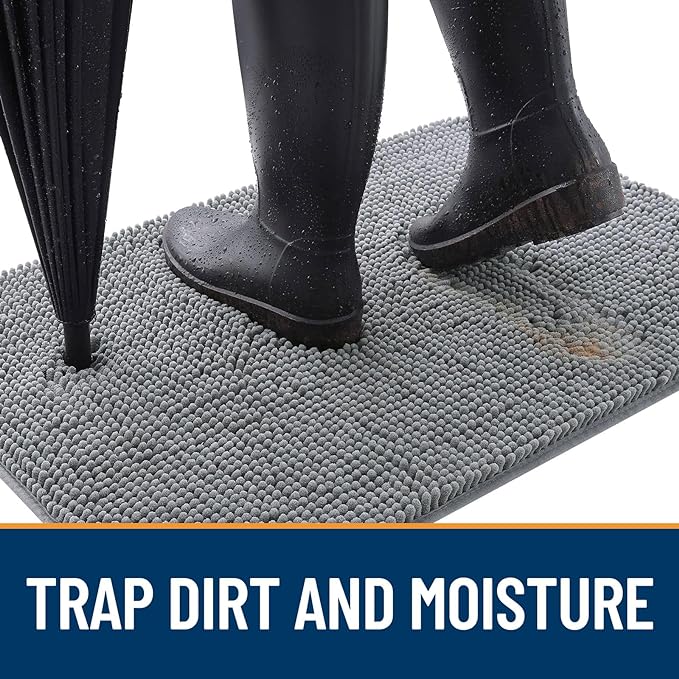 OLANLY Dog Door Mat for Muddy Paws 70x35, Super Absorbent Chenille Mud Mat | - Image 2