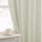 Joydeco Linen Curtains 84 Inch Length 2 Panel Sets, Light Filtering Curtains by JOYDECO