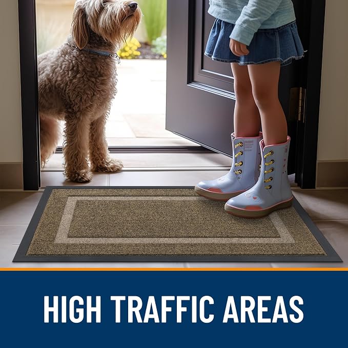 OLANLY Front Door Mat Outside 59x23, All-Season Heavy-Duty Rubber Doormat | - Image 7