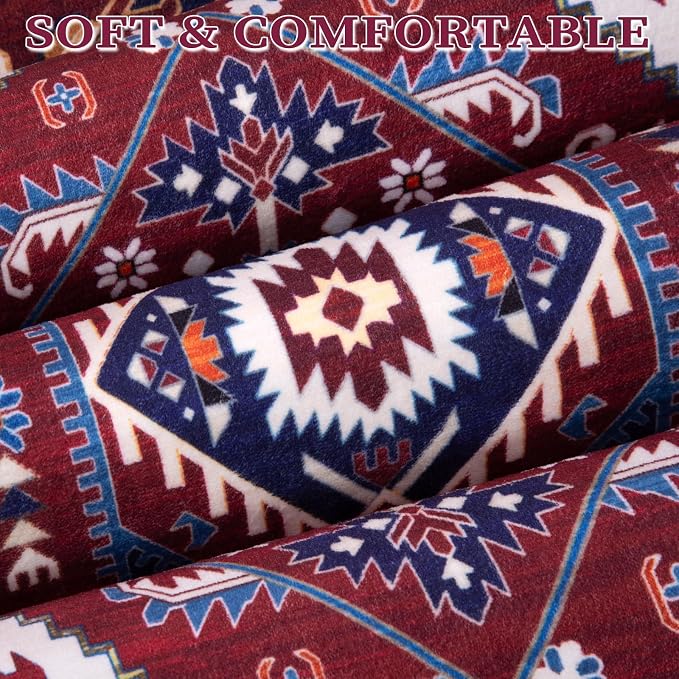 SERISSA 6x9 Washable Non Slip Boho Area Rug - Image 6
