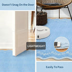 GarveeHome Scalloped Entryway Rug 2x3 Blue Washable Front Door Entry Rug | - Image 5