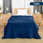Utopia Bedding Ultra Soft Fleece Bed Blanket Twin Size Navy | Microfiber Plush - Image 2
