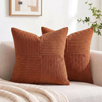 Fancy Homi 2 Packs Rust Samll Decorative Throw Pillow Covers 14x14 Inch - Image 7