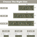 Dark Green Hallway Runner Rug 2x10 - Image 2
