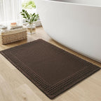 RESARE Waffle Bath Mat for Bathroom Non Slip Bathroom Rugs 18x30 Dark Brown | by Resare