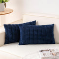 Aegero Pack of 2 Corduroy Decorative Throw Pillow Covers 12x20 Inch by Unknown