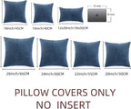 Fancy Homi 2 Packs Dusty Blue Lumbar Decorative Throw Pillow Covers 12x20 Inch - Image 6