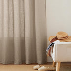 RYB HOME Linen Semi Sheer Curtains - Image 5
