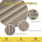 NICETOWN Taupe Blackout Curtains - Image 2