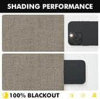 MIULEE 100% Blackout Linen Curtains 42 x 63 Inch Faux Linen 2 Panels | Thermal - Image 7