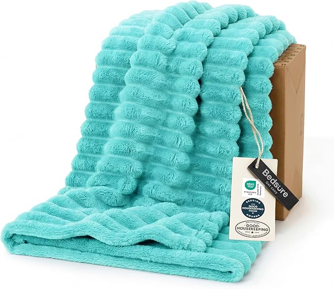 Bedsure Soft Twin Blanket for Bed Decor Gifts Blue Fog 60"x80" | Birthday Gifts by Unknown
