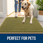OLANLY Dog Door Mat for Muddy Paws 40x24, Super Absorbent Chenille Mud Mat | - Image 6