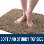 OLANLY Dog Door Mat for Muddy Paws 59x32, Super Absorbent Chenille Mud Mat | Tan - Image 4