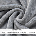Grey Fleece Plush Throw Blanket 108"x90"for Couch Sofa Fuzzy Cozy Flannel | - Image 4