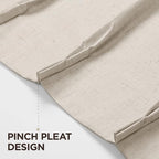 Joydeco Pinch Pleated Linen Curtains - Image 5