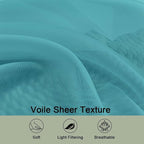 Sheer Turquoise Curtains 108 Inches Long - Image 5