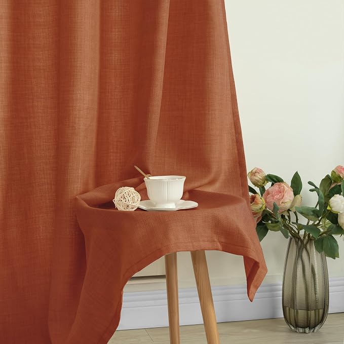 Short Linen Curtains 40 Inch Length - Image 8