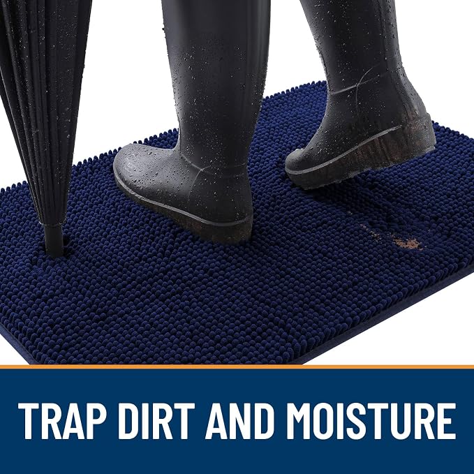 OLANLY Dog Door Mat for Muddy Paws 59x20, Super Absorbent Chenille Mud Mat | - Image 2