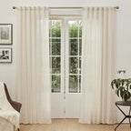 MYSKY HOME 90 Inches Long Linen Curtains - Image 2