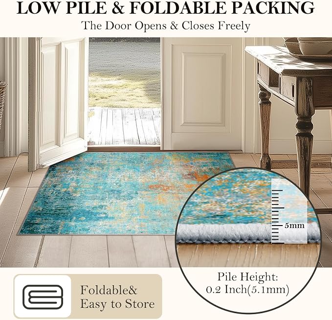 RELEANY Washable 7'x9' Abstract Area Rug - Image 9