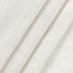 Beige White Kitchen Cafe Curtains 45 Inch Long 2 Panel Back Tab Translucent - Image 7