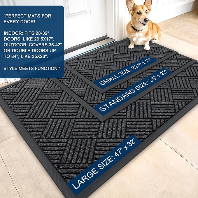 OLANLY Front Door Mat Outside Entrance 71x23, Waterproof Heavy-Duty Doormat | - Image 2
