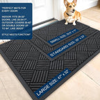 OLANLY Front Door Mat Outside Entrance 71x47, Waterproof Heavy-Duty Doormat | - Image 2