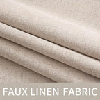 MIULEE Extra Wide 100% Blackout Linen Curtains - Image 5