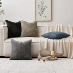 MIULEE Decorative Couch Throw Pillow Covers 16x16 Inch Navy Blue 2 Pack | - Image 3