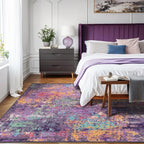 RELEANY Washable 9'x12' Abstract Area Rug - Image 3