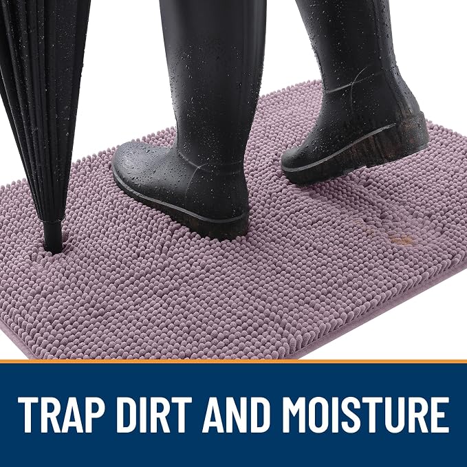 OLANLY Dog Door Mat for Muddy Paws 45x27, Super Absorbent Chenille Mud Mat | - Image 2