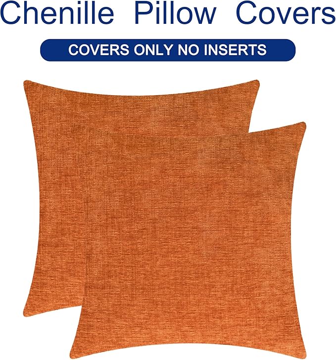 CaliTime Fall Decorative Throw Pillow Covers 26 X 26 Inches Burnt Orange | Pack - Image 6