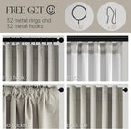 Topfinel 84 Inch Long Linen Blackout Curtains - Image 3