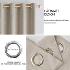 MIULEE 100% Blackout Linen Curtains - Image 4