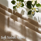 GIGIZAZA Taupe Velvet Pillow Covers 18x18 Decorative Pillows Pack of 2 | - Image 5
