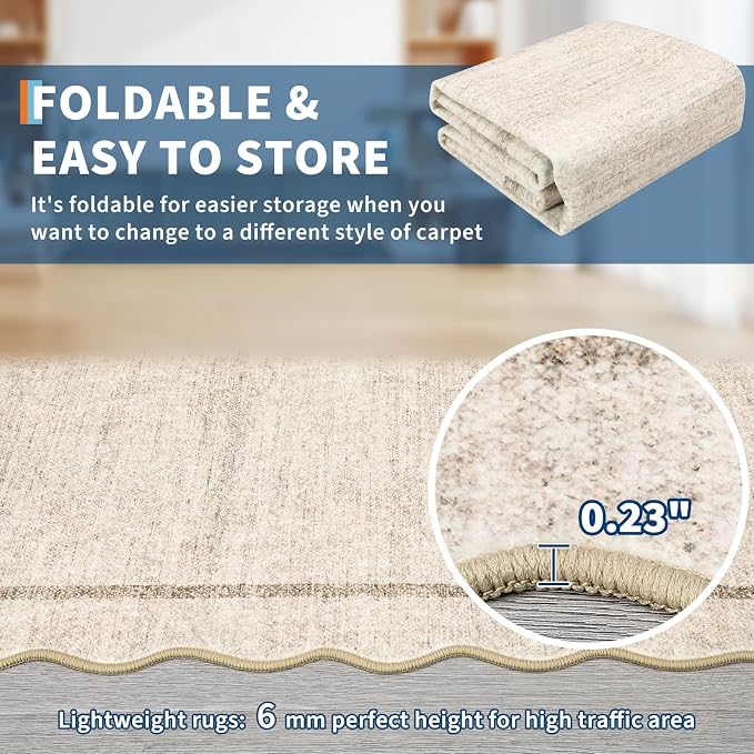GarveeHome Scalloped Washable Rugs 5x7 Rug - Image 6