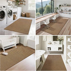 Indoor Door Mat Entryway Rug Non Slip Washable Dark Brown 2x3 ft | Front Entry - Image 7