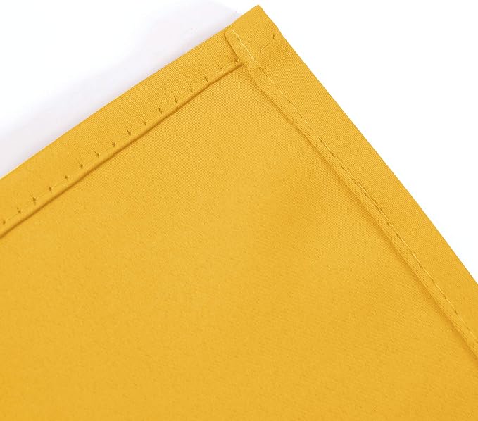 Yellow Blackout Curtains 34 x 84 Inches Long/Set of 2 Curtain Panels/Thermal - Image 7
